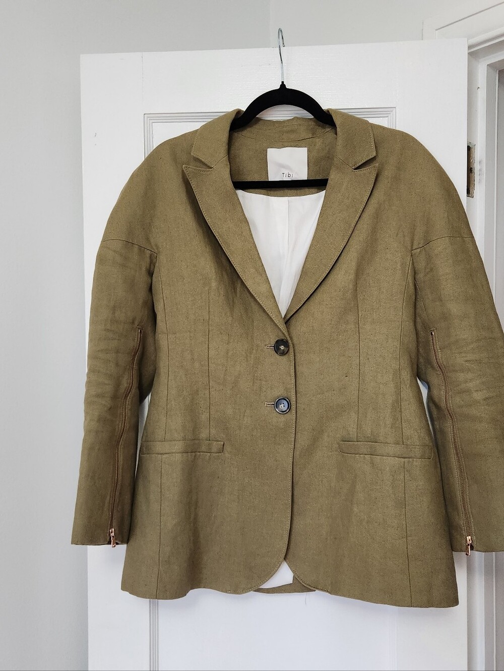 Tibi Linen Twill Blazer Size 8